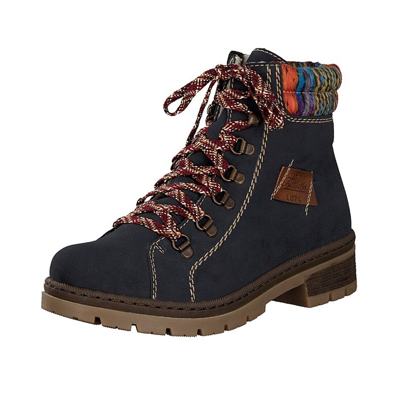 Botas Rieker Y7425-14 Para Mulher - Azuis